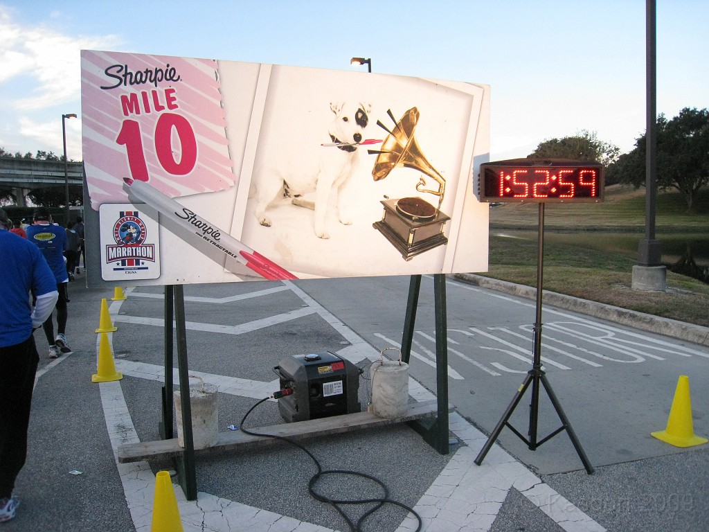 Disney 2010 D2 0240.jpg - January 9-11, 2010 Disney World Florida. Went to run the marathon. Sunday 5:40 AM start the race! Finish, go take a hot shower! Paul drove us over to Kennedy Space Center. Then buffet at Animal Kingdom for dinner!